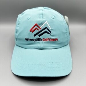 Gateway Hills Golf Course‎ Hat Adult Aqua Blue Adjustable Polyester Ball Cap